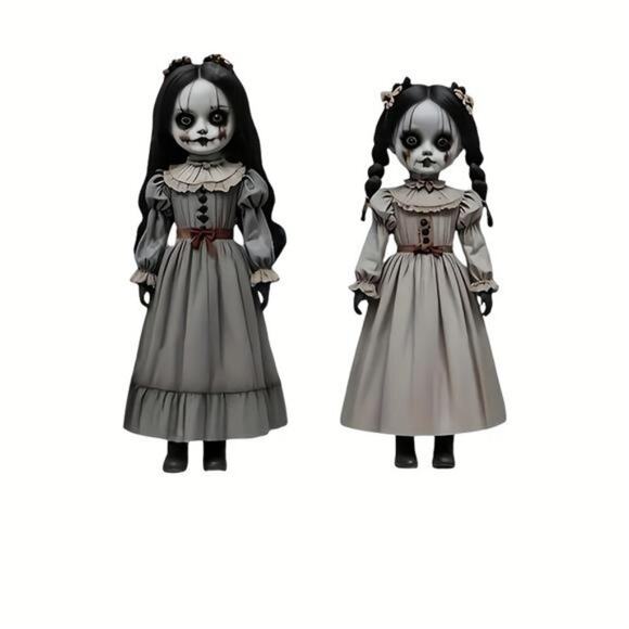 2pcs Creepy Dolls Horror Courtyard Ground Stakes, Halloween Decoration - Picture 1 of 9